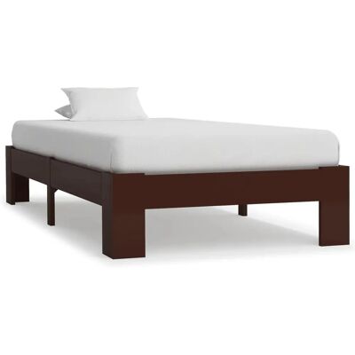 vidaXL Bettrahmen Dunkelbraun Massives Kiefernholz 90x200cm - Bettgestell vidaXL Bettrahmen Dunkelbraun Massives Kiefernholz 90x200cm - Bettgestell