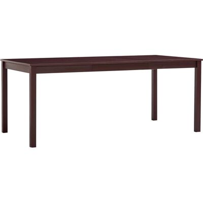 vidaXL 283407 Donkerbruin dennenhouten eettafel - Eettafel vidaXL 283407 Donkerbruin dennenhouten eettafel - Eettafel