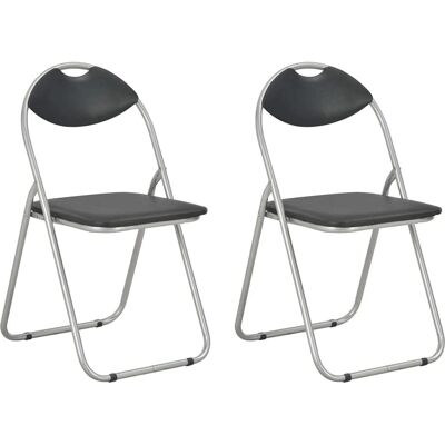 vidaXL Opklapbare eettafels - 2 stuks - Zwart vidaXL Opklapbare eettafels - 2 stuks - Zwart