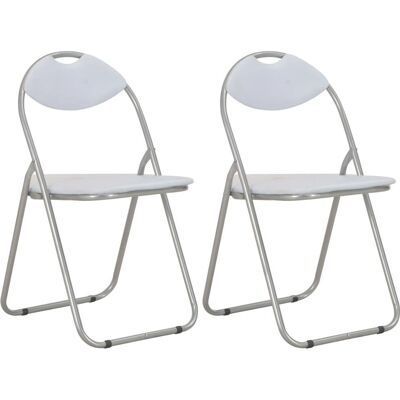 vidaXL 284408 Hvid Sammenklappelig Spise Stol - Spise Stol vidaXL 284408 Hvid Sammenklappelig Spise Stol - Spise Stol