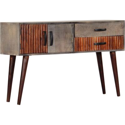 vidaXL Mangoholz Beistelltisch - 120x35x75cm - Grau vidaXL Mangoholz Beistelltisch - 120x35x75cm - Grau