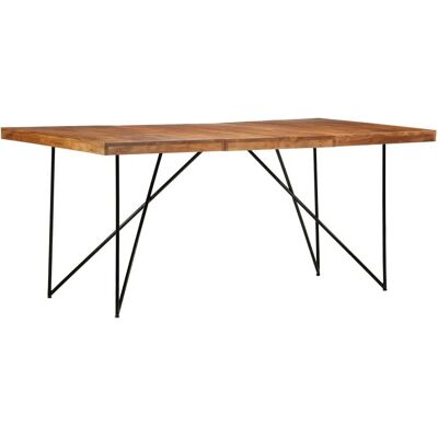 vidaXL 282881 Akazienholz Esstisch mit schwarzen Beinen - Tisch vidaXL 282881 Akazienholz Esstisch mit schwarzen Beinen - Tisch