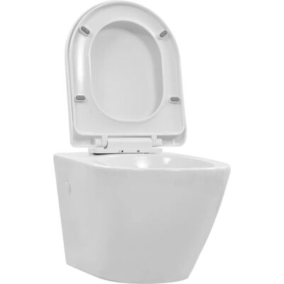 vidaXL Wc naścienne bez krawędzi - Wc naścienne bez krawędzi vidaXL Wc naścienne bez krawędzi - Wc naścienne bez krawędzi