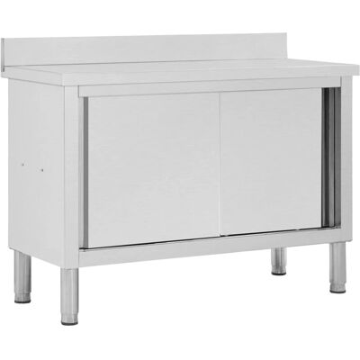vidaXL Werkkast roestvrij staal schuifdeuren 120x50x95cm vidaXL Werkkast roestvrij staal schuifdeuren 120x50x95cm