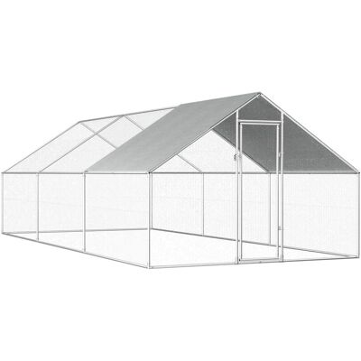 vidaXL Zewnętrzna klatka dla kur 2,75x6x1,92 m - Ocynkowana stal vidaXL Zewnętrzna klatka dla kur 2,75x6x1,92 m - Ocynkowana stal