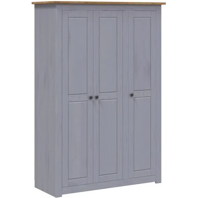 vidaXL 3-türiger Kleiderschrank Grau Panama Serie - Kleiderschrank vidaXL 3-türiger Kleiderschrank Grau Panama Serie - Kleiderschrank
