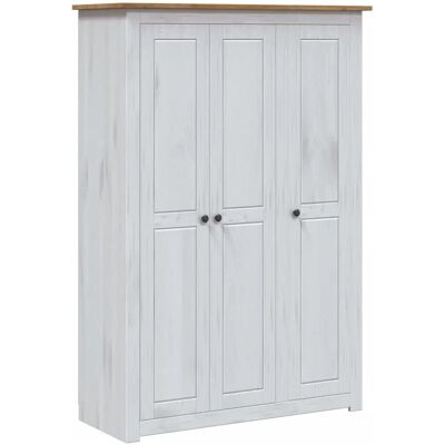 Armario de 3 puertas de pino blanco vidaXL - Armario Armario de 3 puertas de pino blanco vidaXL - Armario