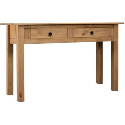 Table console en pin massif vidaXL avec tiroirs - Design rustique Table console en pin massif vidaXL avec tiroirs - Design rustique