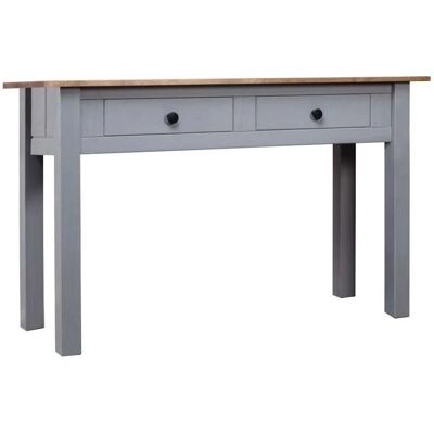 vidaXL Massivholz Kiefer Konsole Tisch Grau - Rustik Design mit Schubladen vidaXL Massivholz Kiefer Konsole Tisch Grau - Rustik Design mit Schubladen