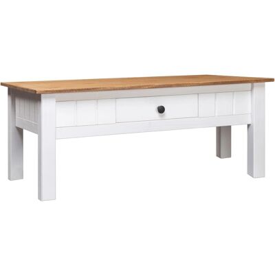 vidaXL 282684 Kaffeetisch aus Massivkiefer mit Schublade - Beistelltisch vidaXL 282684 Kaffeetisch aus Massivkiefer mit Schublade - Beistelltisch
