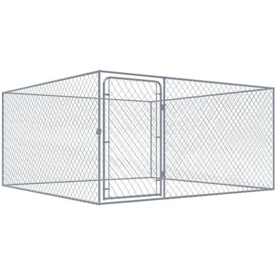 vidaXL Outdoor Hundehütte - 2x2x1 m Verzinkter Stahl Unterschlupf vidaXL Outdoor Hundehütte - 2x2x1 m Verzinkter Stahl Unterschlupf