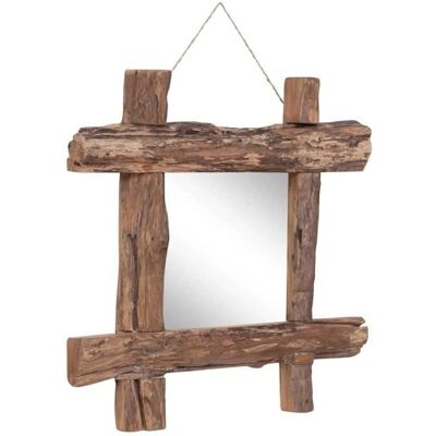 Specchio in Legno Riciclato vidaXL - Decorazione Rustica 50x50cm Specchio in Legno Riciclato vidaXL - Decorazione Rustica 50x50cm