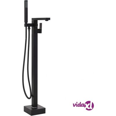 vidaXL Wolnostojący kran do wanny - Czarny stal nierdzewna - 90 cm vidaXL Wolnostojący kran do wanny - Czarny stal nierdzewna - 90 cm
