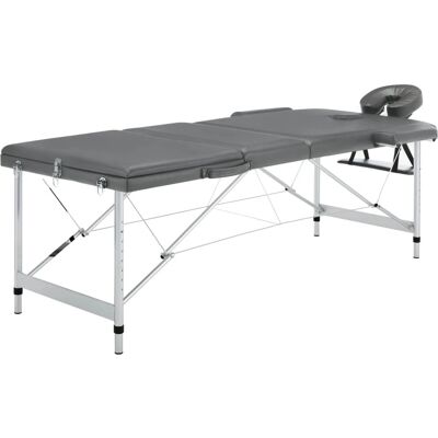 vidaXL Massagetafel met 3 zones aluminium frame antraciet - Massage tafel vidaXL Massagetafel met 3 zones aluminium frame antraciet - Massage tafel