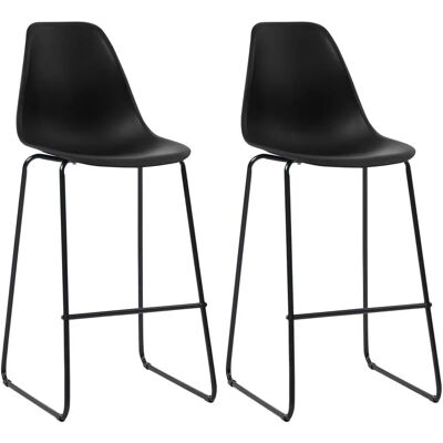 vidaXL Modelo 281501 Silla de Bar de Plástico Negro - Muebles de Bar y Mostrador vidaXL Modelo 281501 Silla de Bar de Plástico Negro - Muebles de Bar y Mostrador