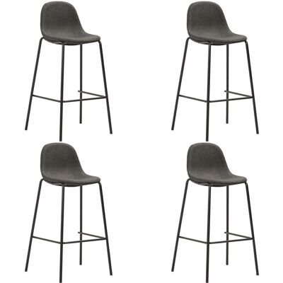 vidaXL 281526 Dunkelgrau Stoff-Barhocker-Set - Bar Stool vidaXL 281526 Dunkelgrau Stoff-Barhocker-Set - Bar Stool