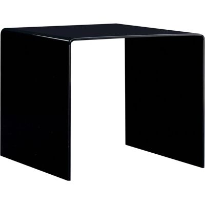 vidaXL Salontafel Zwart 50x50x45 cm Geteerd Glas - Salontafel vidaXL Salontafel Zwart 50x50x45 cm Geteerd Glas - Salontafel