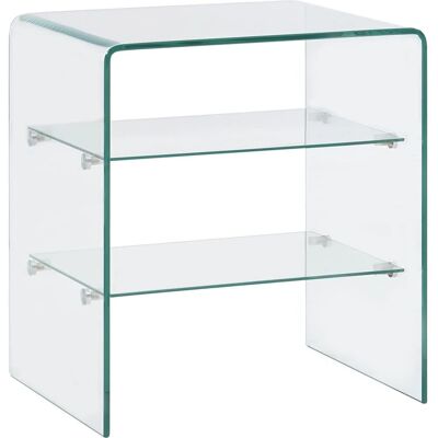 vidaXL Salontafel met 2 planken van gehard glas - Salontafel vidaXL Salontafel met 2 planken van gehard glas - Salontafel