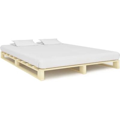 vidaXL Bed Frame - 140x200 cm - Naturel - Klassiek ontwerp vidaXL Bed Frame - 140x200 cm - Naturel - Klassiek ontwerp