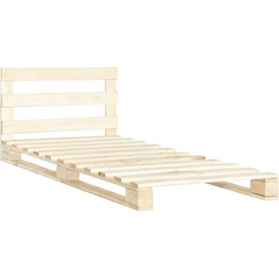vidaXL Houten Pallet Bed Frame - Natuurlijk - Bed Frame vidaXL Houten Pallet Bed Frame - Natuurlijk - Bed Frame