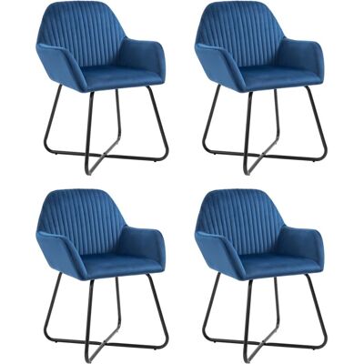 vidaXL 277005 Fluwelen Eetkamerstoel - Stoel vidaXL 277005 Fluwelen Eetkamerstoel - Stoel