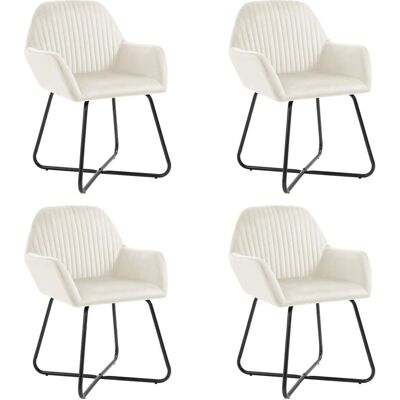 vidaXL Samt- und Stuhlsatz aus Samt - 4 Stühle vidaXL Samt- und Stuhlsatz aus Samt - 4 Stühle