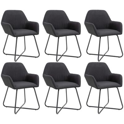 vidaXL 277107 Sedia da pranzo in tessuto nero moderna - Sedia da pranzo vidaXL 277107 Sedia da pranzo in tessuto nero moderna - Sedia da pranzo