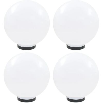 vidaXL Éclairage de jardin LED - 4 pièces sphériques 30 cm PMMA vidaXL Éclairage de jardin LED - 4 pièces sphériques 30 cm PMMA