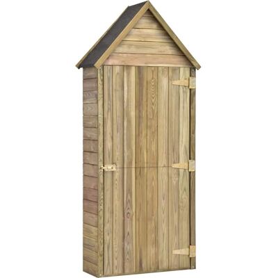 Abri de jardin en bois vidaXL avec porte Maison de jardin en pin imprégné Abri de jardin en bois vidaXL avec porte Maison de jardin en pin imprégné