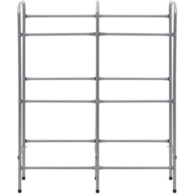 Étagère de rangement pour 6 caisses vidaXL - Acier, Argent, 96x33x116 cm - Publicité Étagère de rangement pour 6 caisses vidaXL - Acier, Argent, 96x33x116 cm - Publicité