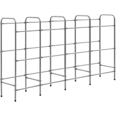 vidaXL Lagerregal für 12 Kisten - Stahl - Silber - 190x33x116 cm vidaXL Lagerregal für 12 Kisten - Stahl - Silber - 190x33x116 cm