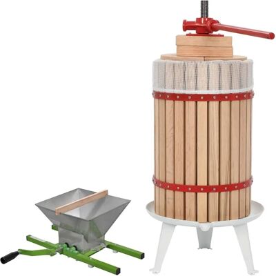 vidaXL 2 Piece Fruit & Wine Press and Crusher Set - Fruit & Wine Press and Crusher Set vidaXL 2 Piece Fruit & Wine Press and Crusher Set - Fruit & Wine Press and Crusher Set
