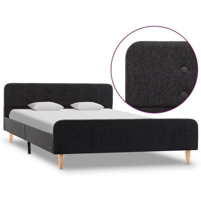 vidaXL 120x200 cm Dunkelgraues Bettgestell - Bett vidaXL 120x200 cm Dunkelgraues Bettgestell - Bett