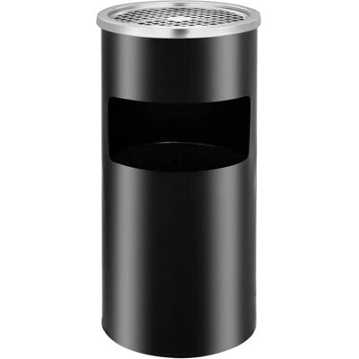 vidaXL cendrier mural acier 26 L noir - cendrier mural vidaXL cendrier mural acier 26 L noir - cendrier mural