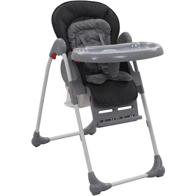 vidaXL Sedia Alta per Bambini Grigia - Sicurezza, Regolabile, Leggera vidaXL Sedia Alta per Bambini Grigia - Sicurezza, Regolabile, Leggera