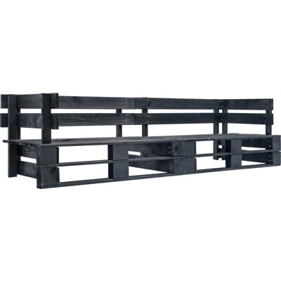 vidaXL Buitenbank - Zwart - Houten tuinbank - Producttype: Bank vidaXL Buitenbank - Zwart - Houten tuinbank - Producttype: Bank