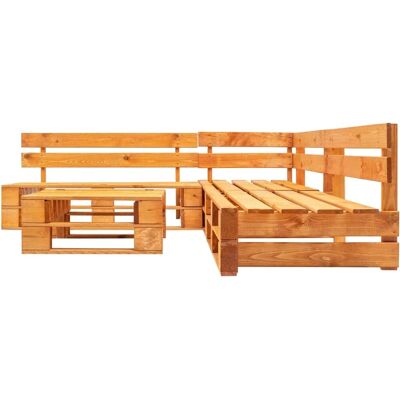 Set di Mobili da Giardino Maisonchic in Pallet - 4 Pezzi Rustico Set di Mobili da Giardino Maisonchic in Pallet - 4 Pezzi Rustico