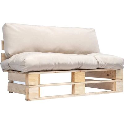 Vidaxl Gartensofa mit Kissen - Gartenmöbel Vidaxl Gartensofa mit Kissen - Gartenmöbel