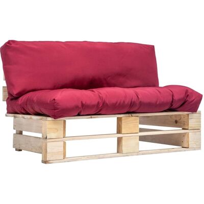 vidaXL Garten Paletten Sofa mit Kissen - Rustikale Outdoormöbel vidaXL Garten Paletten Sofa mit Kissen - Rustikale Outdoormöbel