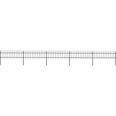 vidaXL Gartenzaun mit Speer Spitzen Stahl 8,5x0,6 m Schwarz - Gartenzaun vidaXL Gartenzaun mit Speer Spitzen Stahl 8,5x0,6 m Schwarz - Gartenzaun