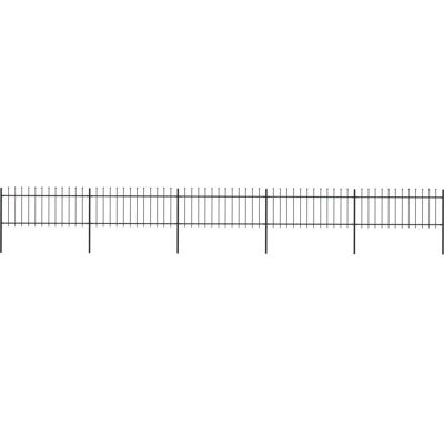 vidaXL Gartenzäun with Speer Spitze Stahl 8,5x0,8 m Schwarz - Gartenzäun vidaXL Gartenzäun with Speer Spitze Stahl 8,5x0,8 m Schwarz - Gartenzäun