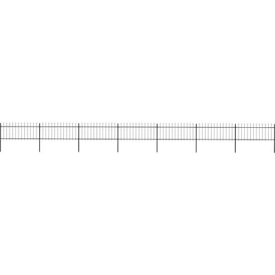vidaXL Gartenzaun Stahl Schwarz 11,9x0,8 m vidaXL Gartenzaun Stahl Schwarz 11,9x0,8 m