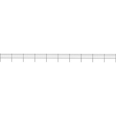 vidaXL Gartenzaun Stahl 17x0,8 m Schwarz - Gartenzaun vidaXL Gartenzaun Stahl 17x0,8 m Schwarz - Gartenzaun