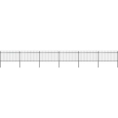 VidaXL Gartenzäun aus Stahl Schwarz 10,2m - Gartenzäun VidaXL Gartenzäun aus Stahl Schwarz 10,2m - Gartenzäun