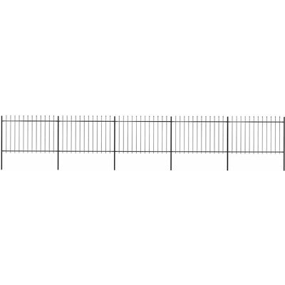 vidaXL Recinzione da giardino con punta a lancia in acciaio 8,5x1,2 m vidaXL Recinzione da giardino con punta a lancia in acciaio 8,5x1,2 m