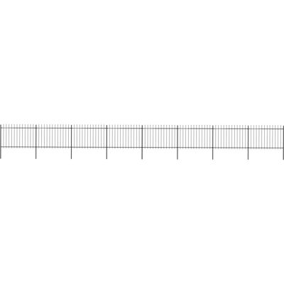 vidaXL Gartenzäun Stahl Speerspitze 13,6x1,2 m Schwarz - Gartenzäun vidaXL Gartenzäun Stahl Speerspitze 13,6x1,2 m Schwarz - Gartenzäun