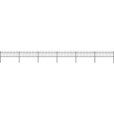 vidaXL Gartenzäun aus Stahl Schwarz - Gartenzaun vidaXL Gartenzäun aus Stahl Schwarz - Gartenzaun