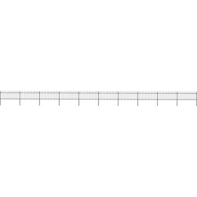 VIDAXL Gartenzäunung - 17m, Stahl, Schwarz VIDAXL Gartenzäunung - 17m, Stahl, Schwarz