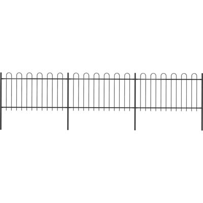 vidaXL Cerca de jardín de acero negro 5,1x1 m vidaXL Cerca de jardín de acero negro 5,1x1 m