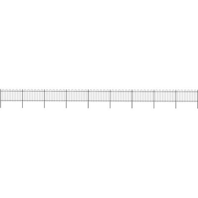 vidaXL Gartenzaun mit Ringbogenstahl 15,3x1 m Schwarz vidaXL Gartenzaun mit Ringbogenstahl 15,3x1 m Schwarz